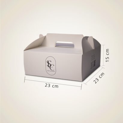 Box cake with lock handle