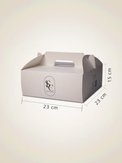 Box cake with lock handle